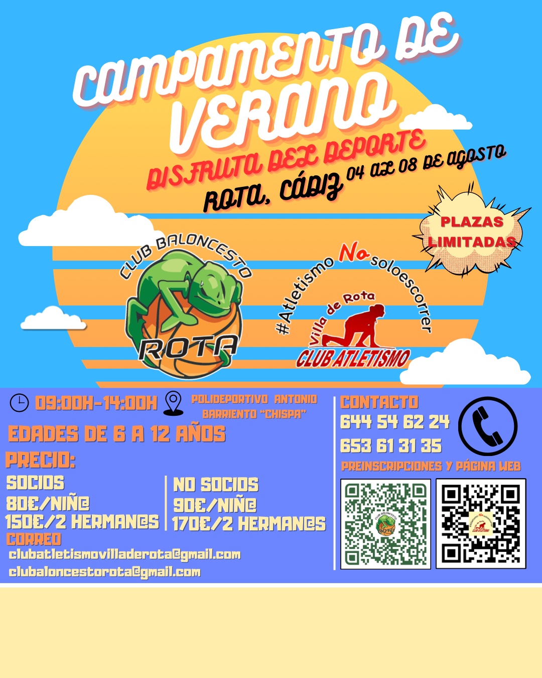 Escuela de verano en rota para niños 2025
